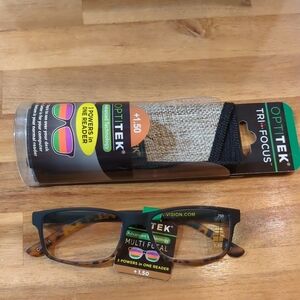 Optitek +1.50 Tri-Focus  Multi Focal readers A2 NWT